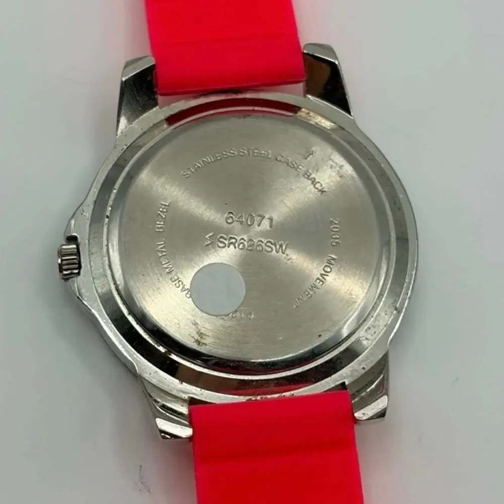 Silver & Pink Retro Watch
